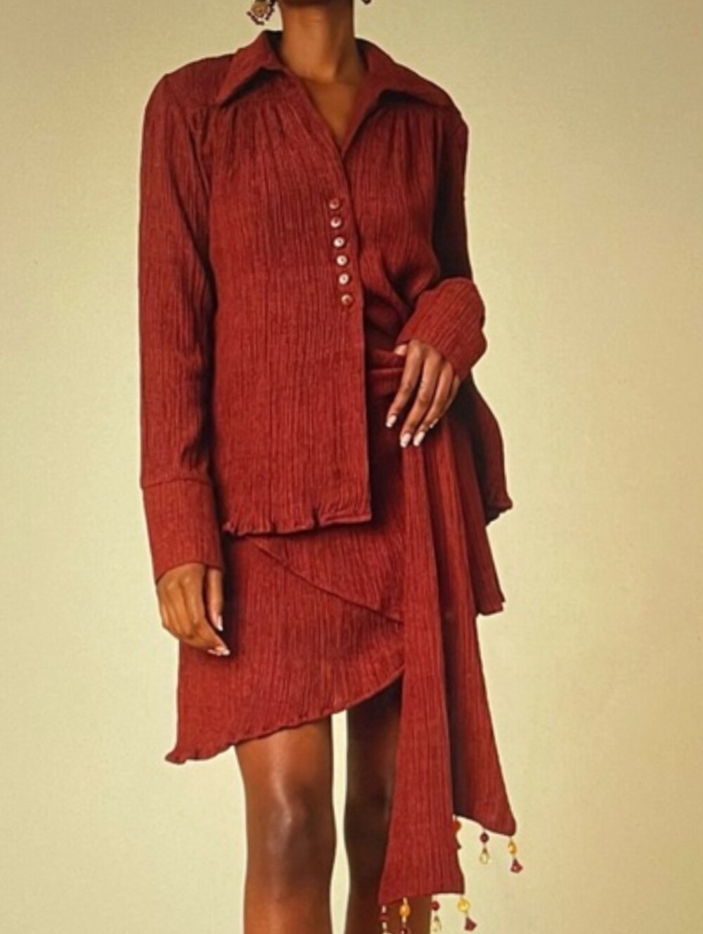 NWT Savannah Morrow Elle Blouse in Mahogany